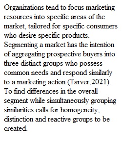 Segmenting The Food Market